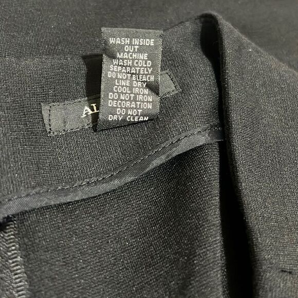 Alfani skirt career black faux leather 4% spandex Sz 10 - Picture 4 of 4